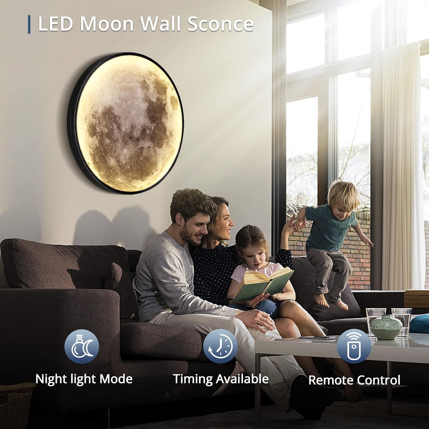 Dimmable Moon Wall Light