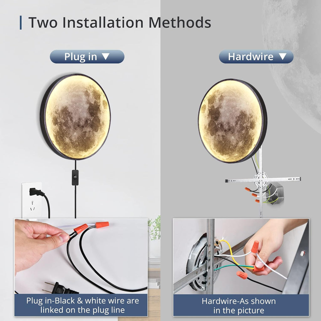 Dimmable Moon Wall Light