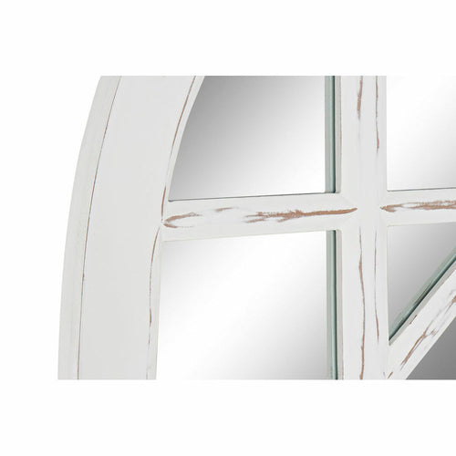 Wall mirror DKD Home Decor Crystal White MDF Wood Stripped (91 x 2,5 x