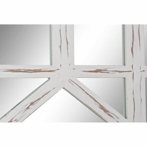 Wall mirror DKD Home Decor Crystal White MDF Wood Stripped (91 x 2,5 x