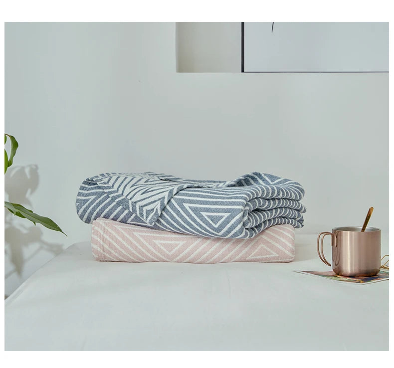 Decorative Bed Throw Blankets Scandinavian Style Muslin Gauze Bedspreads On The Beds Sofa Covers Couple Bedding Quilt 200*230cm
