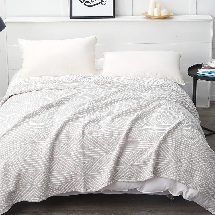 Decorative Bed Throw Blankets Scandinavian Style Muslin Gauze Bedspreads On The Beds Sofa Covers Couple Bedding Quilt 200*230cm