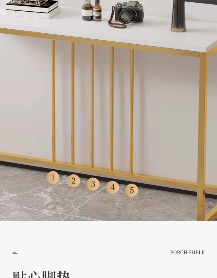 Modern Home Console Table High-looking and Light Luxury Storage Display Shelf Narrow Table for Hallway Entryway Living Room