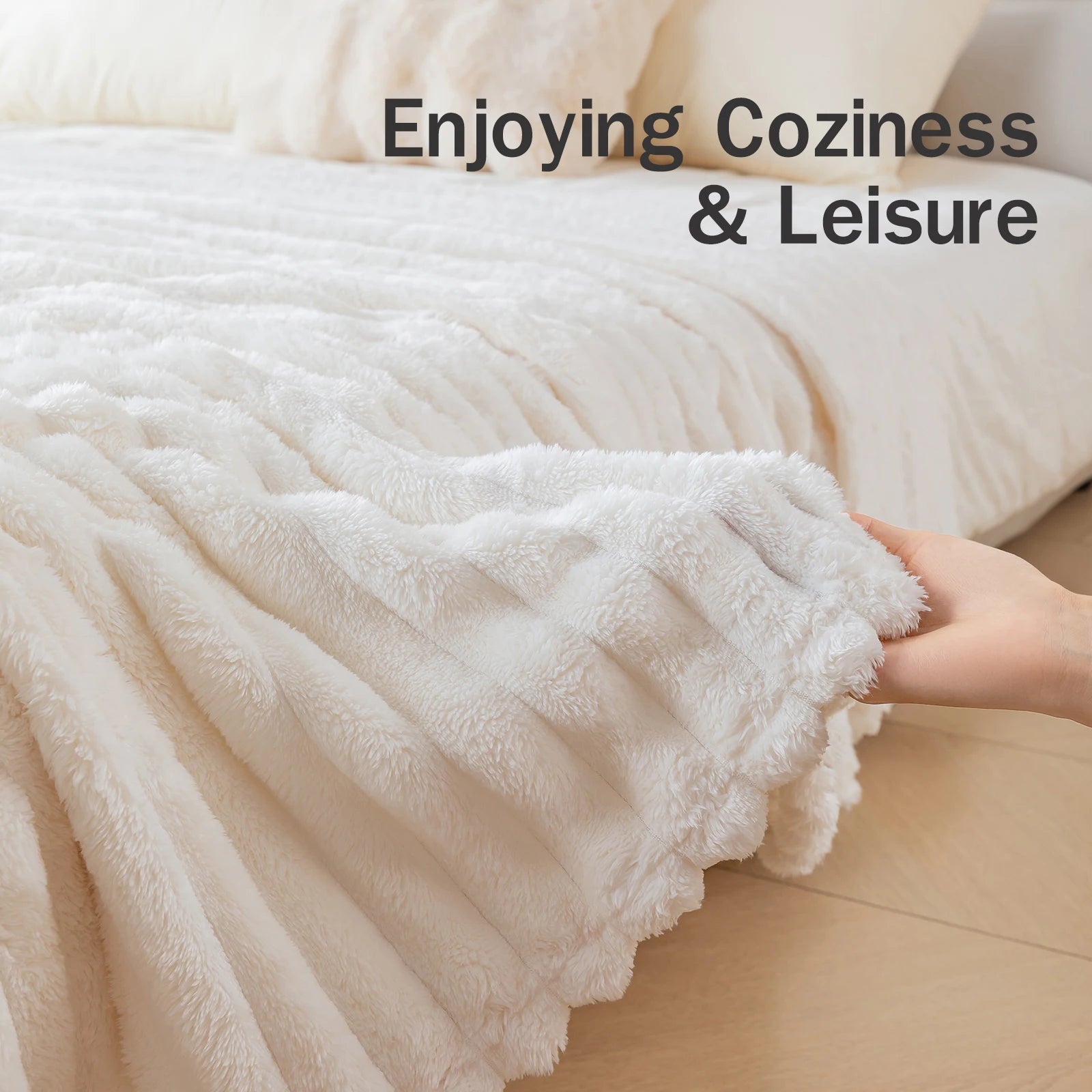 1pc striped flannel blanket - soft, comfortable, multifunctional sofa decorative cover blanket, available in multiple colors