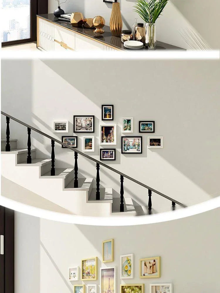 11pcs Picture Frames Photo Wall Home Decor Living Room Wall Mounted Set Pictures Frames for Restaurant Decoration