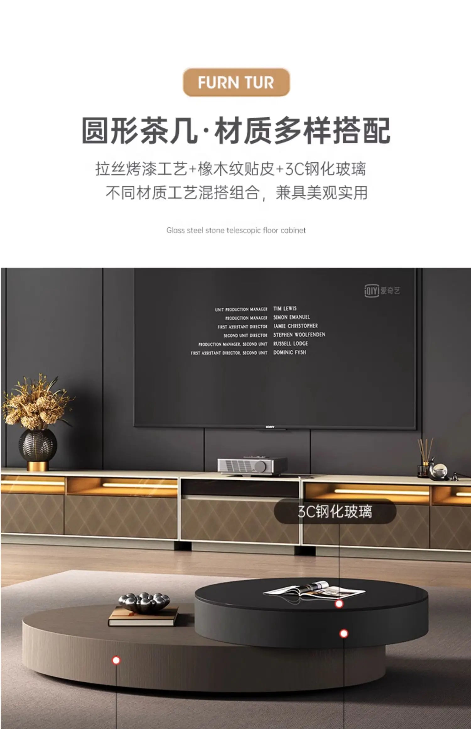 Design Luxury Coffee Table Living Room Storage Minimalist Books Tables Rotate Modern Mesa De Centro De Sala Home Furniture