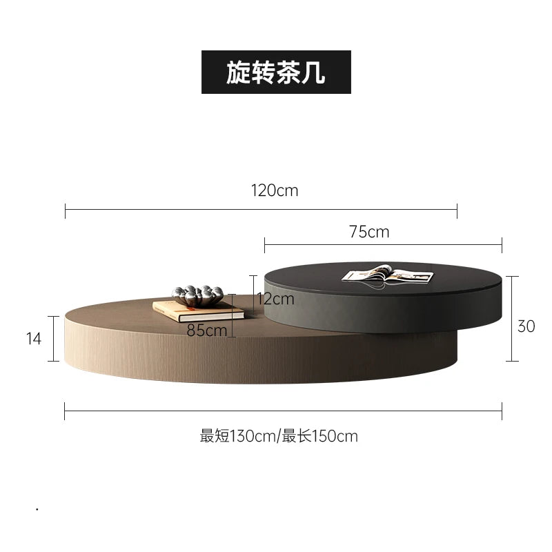 Design Luxury Coffee Table Living Room Storage Minimalist Books Tables Rotate Modern Mesa De Centro De Sala Home Furniture