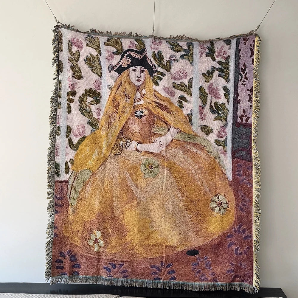 Casual Blankets Bed Decoration Woman Henri Matisse Carpet Sofa Sofa Blanket Throw Blankets Leisure Rug Single Tapestry drop ship