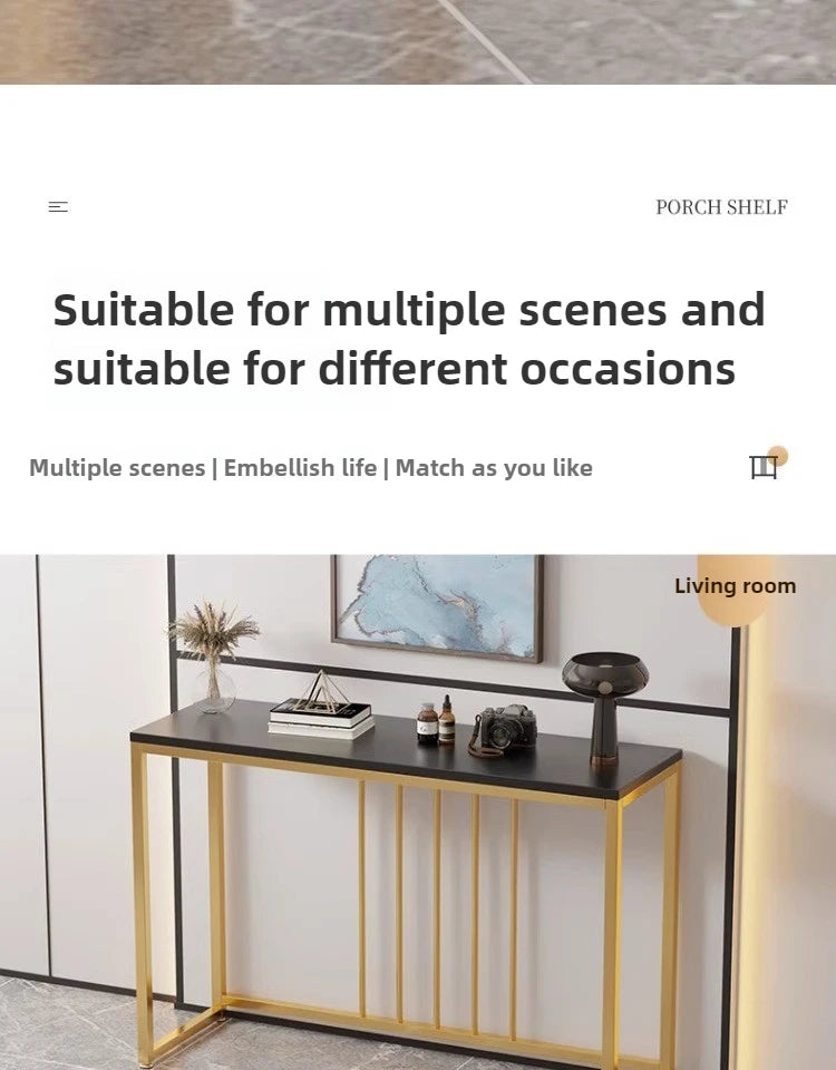 Modern Home Console Table High-looking and Light Luxury Storage Display Shelf Narrow Table for Hallway Entryway Living Room