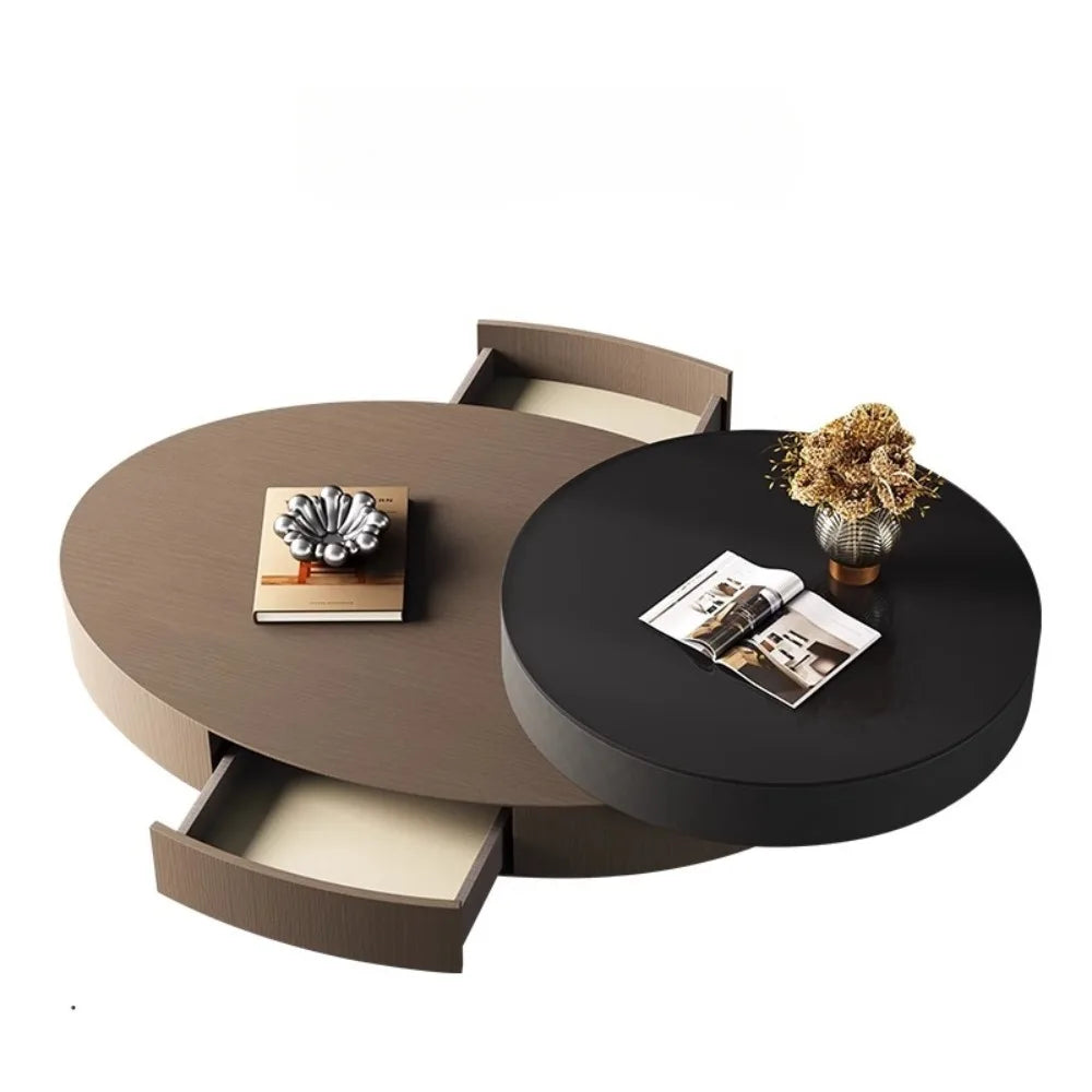 Design Luxury Coffee Table Living Room Storage Minimalist Books Tables Rotate Modern Mesa De Centro De Sala Home Furniture