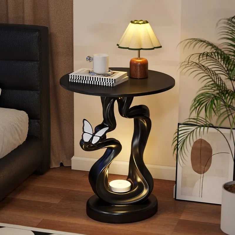 Artistic Creative Living Room End Tables Aesthetic Luxury Modern Nordic Sofa Side Coffee Table Waterproof Steadiness Home Decor