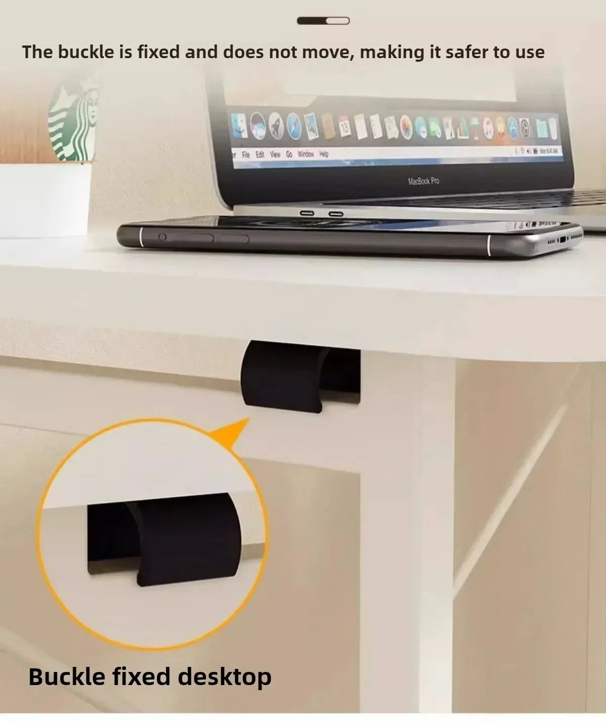 Home Foldable Table Small Portable Version No Installation Table Foldable and Movable Rectangular Space Saving Version