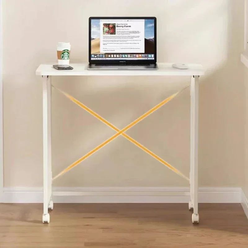 Home Foldable Table Small Portable Version No Installation Table Foldable and Movable Rectangular Space Saving Version