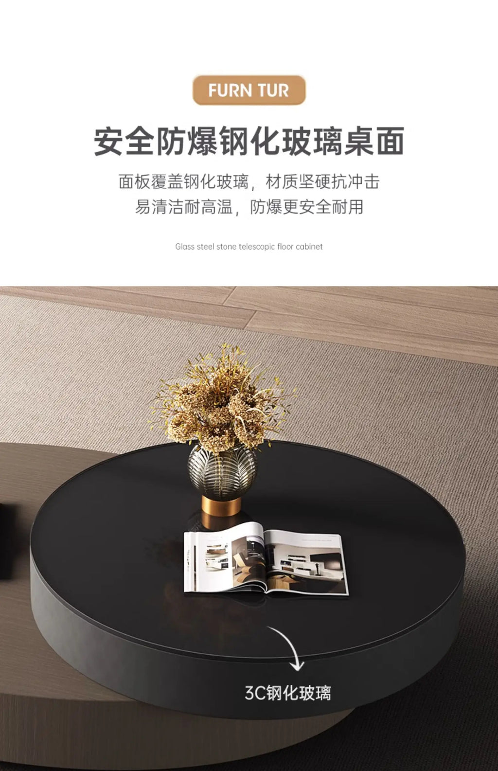 Design Luxury Coffee Table Living Room Storage Minimalist Books Tables Rotate Modern Mesa De Centro De Sala Home Furniture
