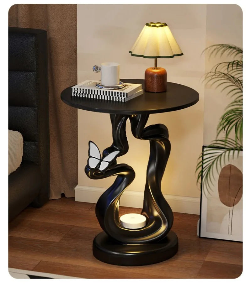Artistic Creative Living Room End Tables Aesthetic Luxury Modern Nordic Sofa Side Coffee Table Waterproof Steadiness Home Decor