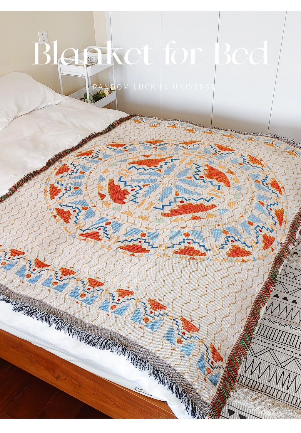 Bohemian Theme Throw Blanket for Home Decor and Outdoor Activities Bed Plaid Blankets & Throws Sofa Bedspread, Sofa cover