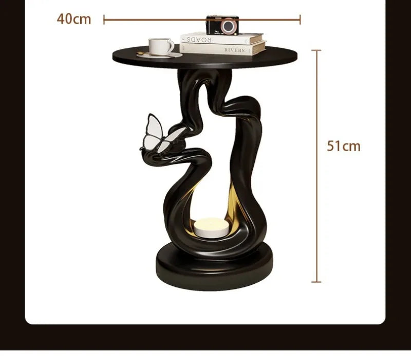 Artistic Creative Living Room End Tables Aesthetic Luxury Modern Nordic Sofa Side Coffee Table Waterproof Steadiness Home Decor