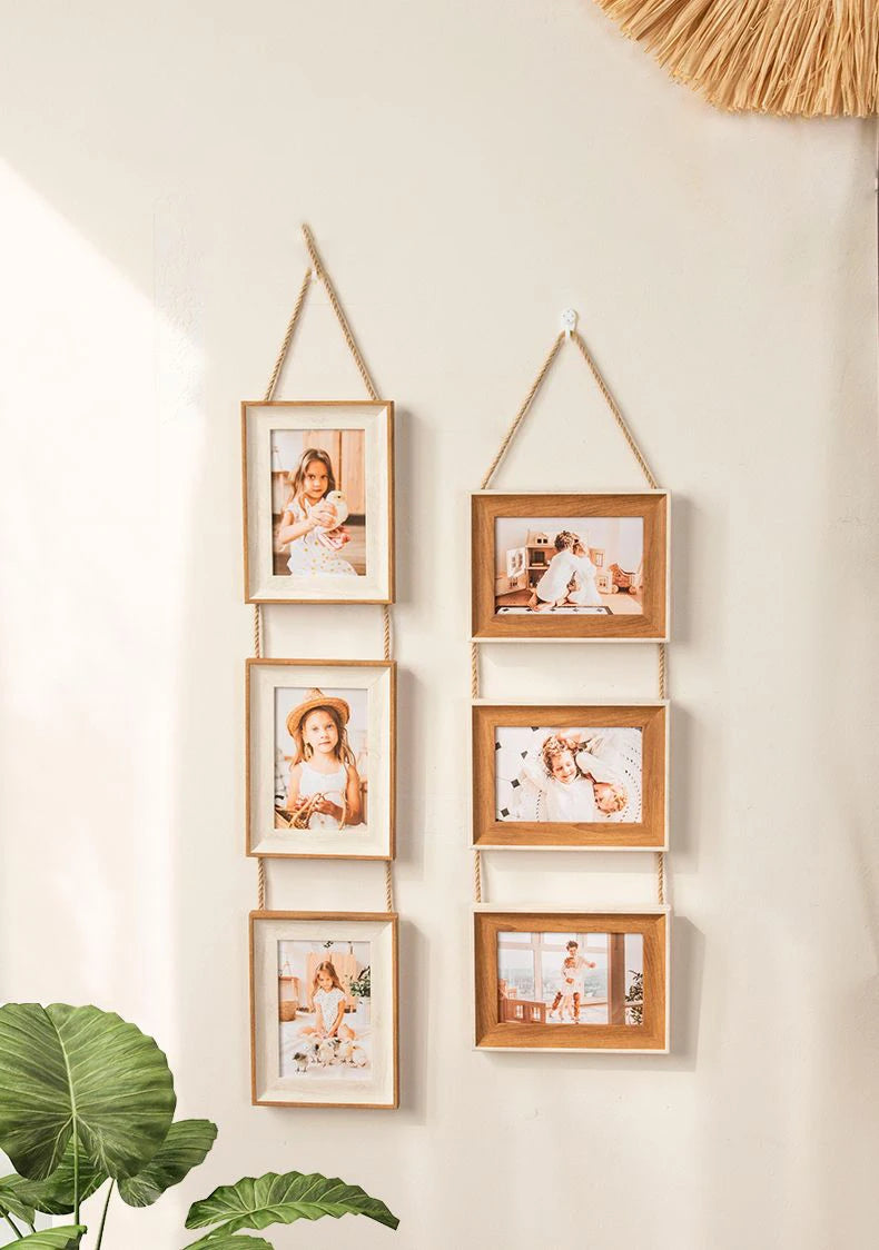 Collage Picture Frames,Hanging Photo Frame Set Display Vertical 5/6/7/8 inch Pictures Photo Postcard for Home Office Wall Decor