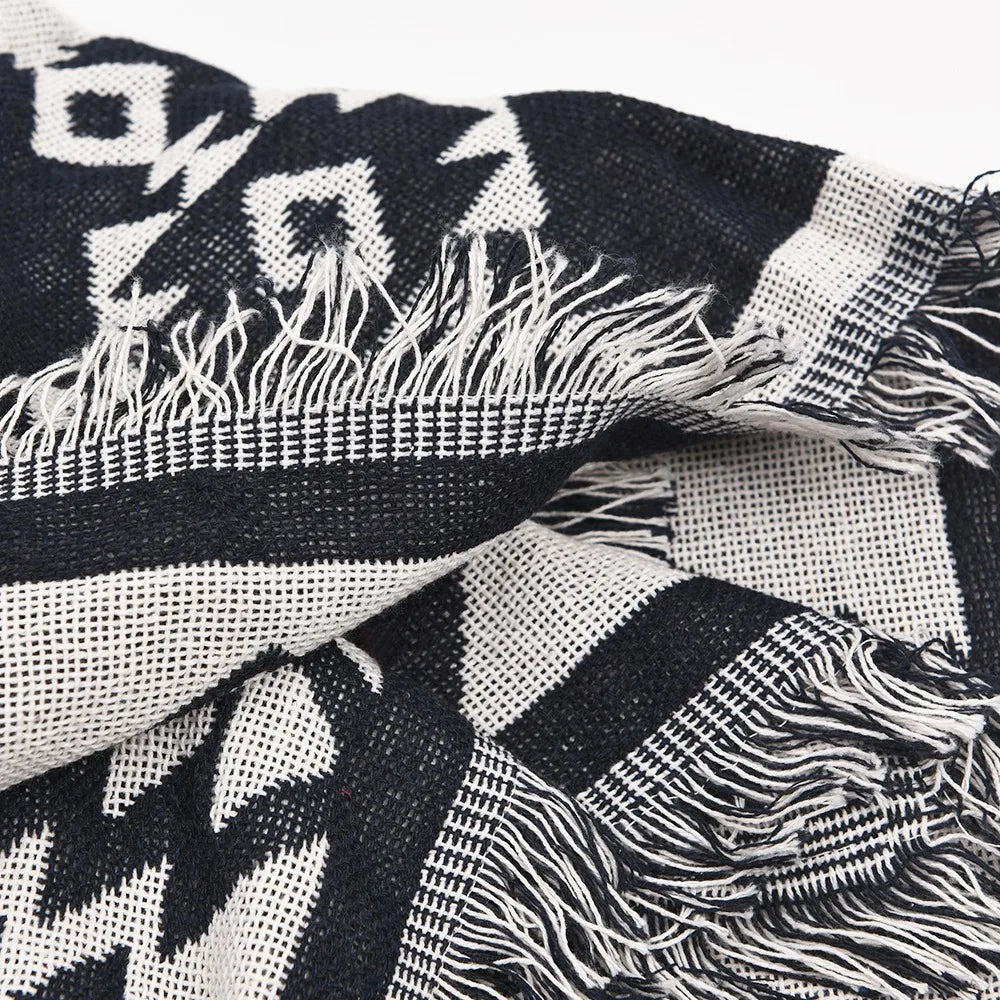 90x90cm Bohemian Plaid Blanket with Tassel for Sofa Bed Decorative Blankets Cotton Sofa Cover Throw Blanket