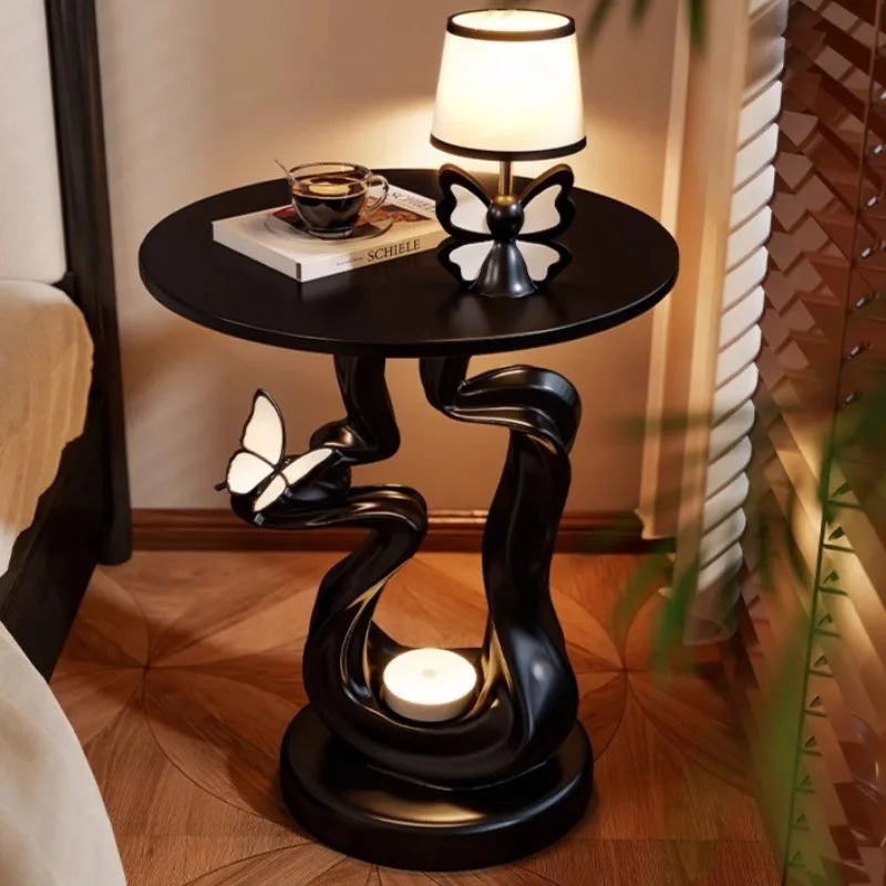 Artistic Creative Living Room End Tables Aesthetic Luxury Modern Nordic Sofa Side Coffee Table Waterproof Steadiness Home Decor