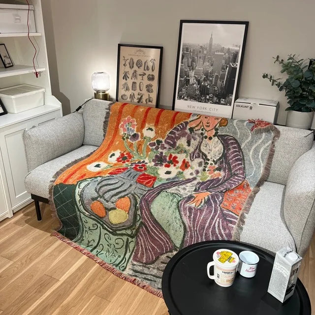 Casual Blankets Bed Decoration Woman Henri Matisse Carpet Sofa Sofa Blanket Throw Blankets Leisure Rug Single Tapestry drop ship