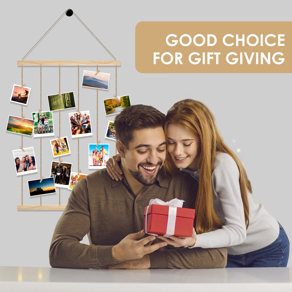 Wall Hanging Picture Frames Collage Wall Decor Photo Frames Hanging Multiple Pictures Hangers Photo Display for Home Room