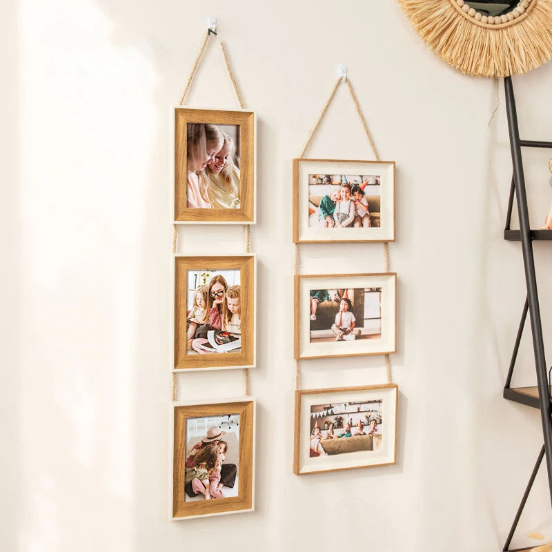 Collage Picture Frames,Hanging Photo Frame Set Display Vertical 5/6/7/8 inch Pictures Photo Postcard for Home Office Wall Decor