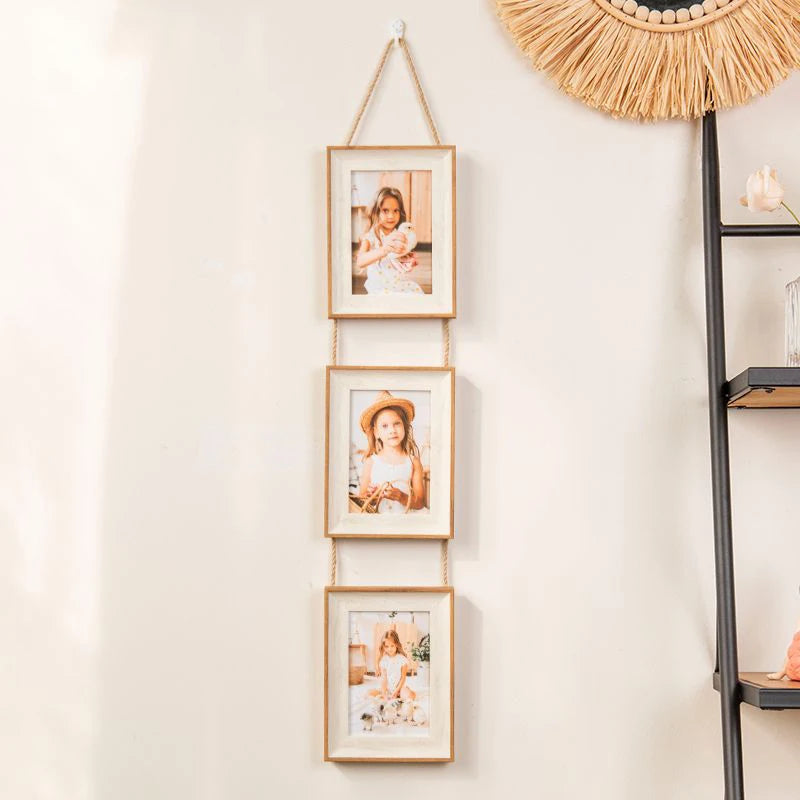 Collage Picture Frames,Hanging Photo Frame Set Display Vertical 5/6/7/8 inch Pictures Photo Postcard for Home Office Wall Decor