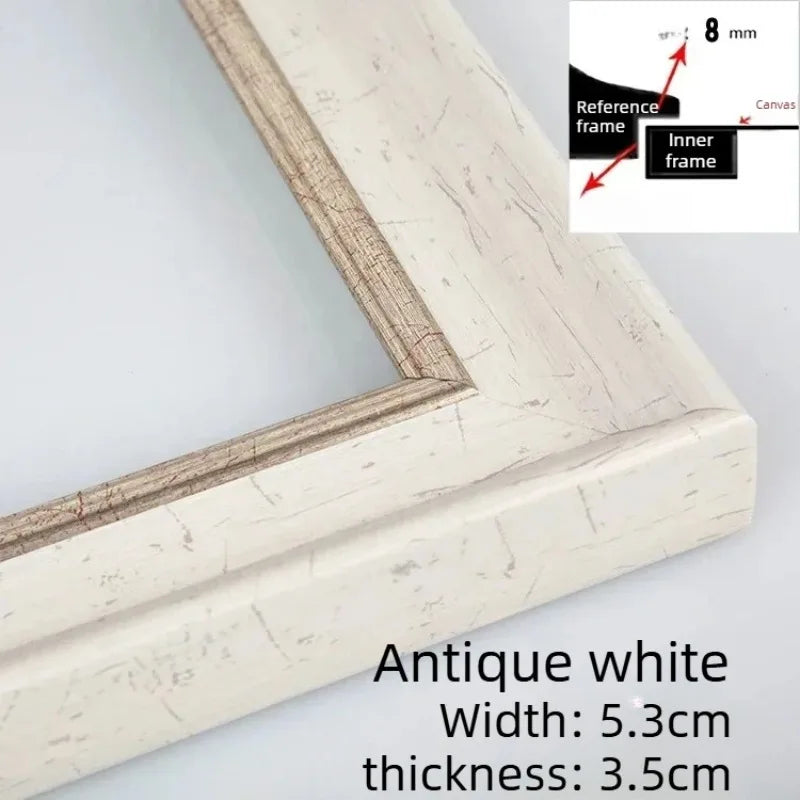 Elegant Luxury Frame European Art Gallery Antique Gravel Poster Frame Picture Vintage Wall Panels Cadre Photo Mural Home Decor