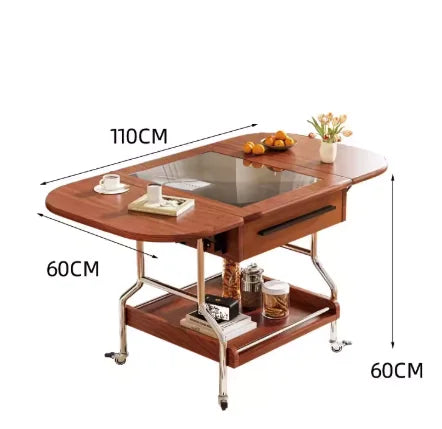 Living Room Coffee Tables Mobile Hotel Small Trolley Balcony Folding Side Table Auxiliary Lounge Center Furniture For Rooms