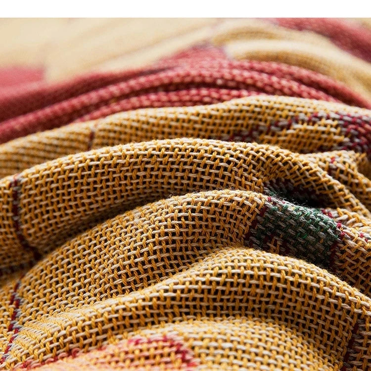 World map Cotton Bohemian Plaids Home Blanket Knitted Dustproof Sofa Cover Blanket Anti-Slip Decorative Blankets For Tea Table