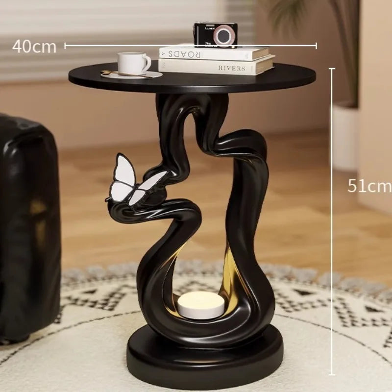 Artistic Creative Living Room End Tables Aesthetic Luxury Modern Nordic Sofa Side Coffee Table Waterproof Steadiness Home Decor