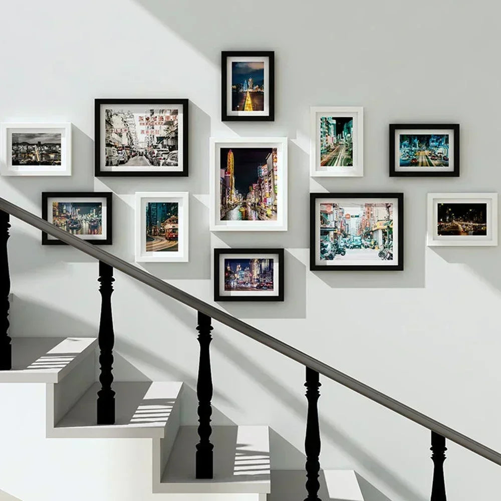 11pcs Picture Frames Photo Wall Home Decor Living Room Wall Mounted Set Pictures Frames for Restaurant Decoration