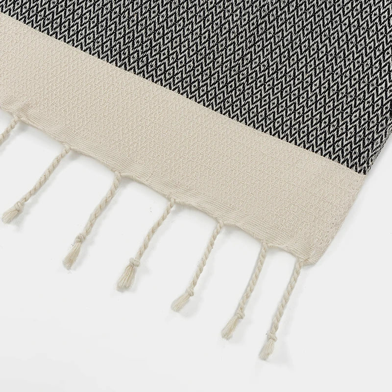 125*180CM Turkish cotton Blanket with Decorative tassels suitable for Home Bedroom Bed Sofa Picnic Travel Cover Blanket Kid
