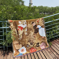 Art Tapestry Sofa Blanket Home Decor Camping Hanging Blanket Moe Garden Collection Decorative Carpet