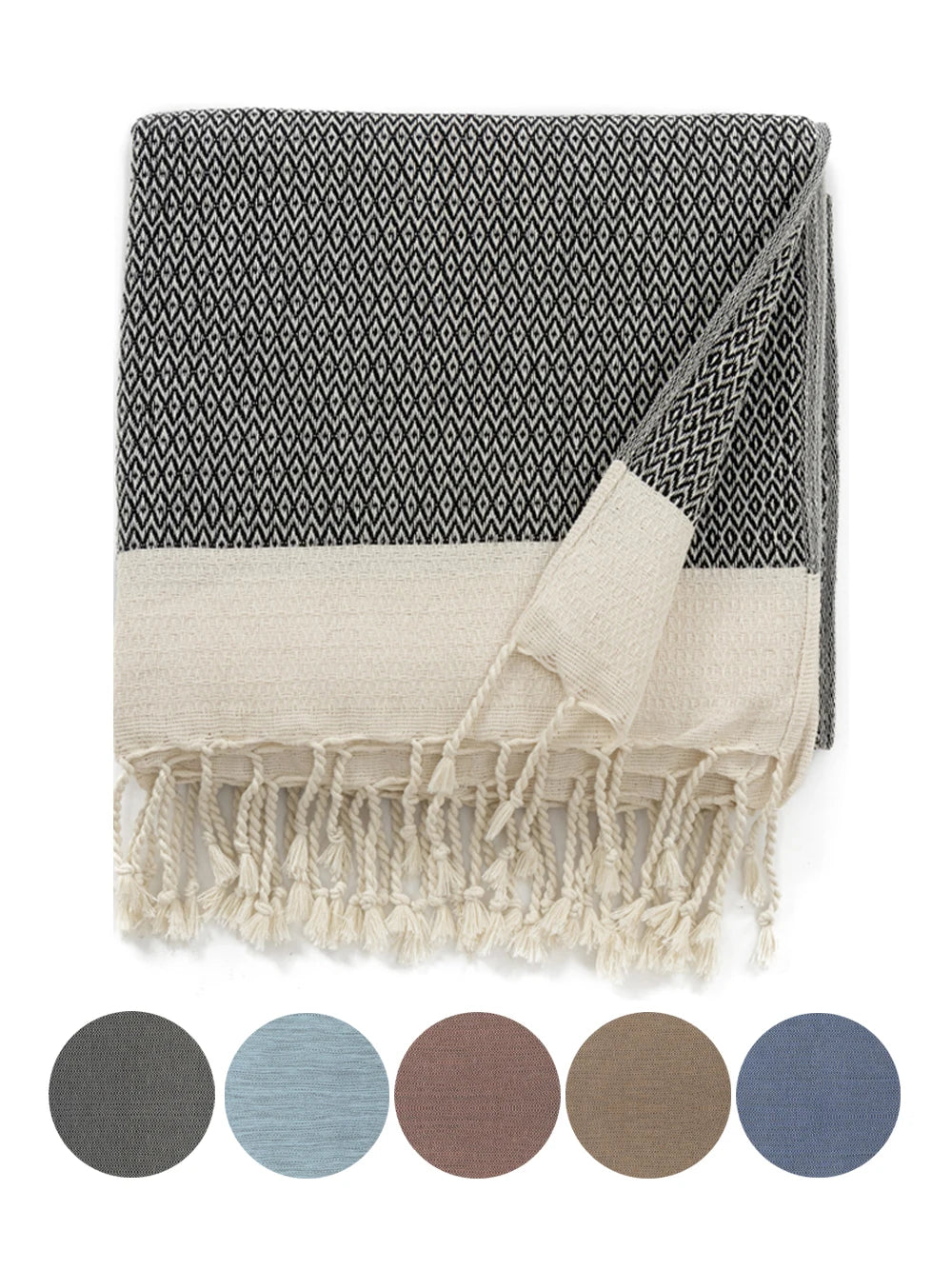 125*180CM Turkish cotton Blanket with Decorative tassels suitable for Home Bedroom Bed Sofa Picnic Travel Cover Blanket Kid
