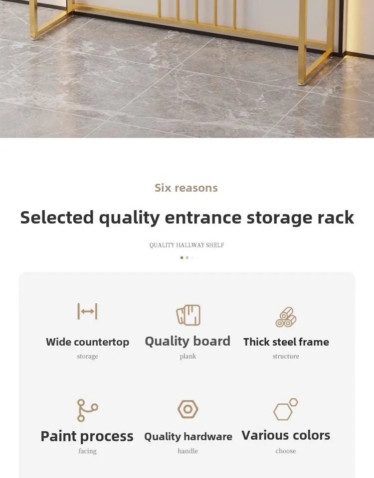 Modern Home Console Table High-looking and Light Luxury Storage Display Shelf Narrow Table for Hallway Entryway Living Room