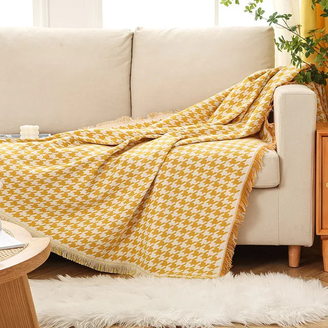 World map Cotton Bohemian Plaids Home Blanket Knitted Dustproof Sofa Cover Blanket Anti-Slip Decorative Blankets For Tea Table