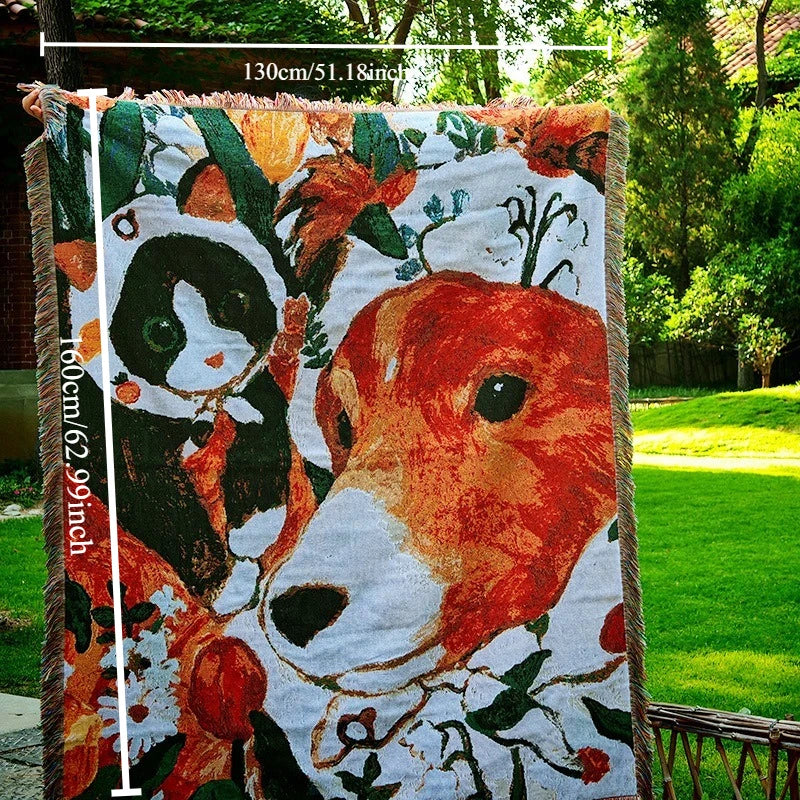 Art Tapestry Sofa Blanket Home Decor Camping Hanging Blanket Moe Garden Collection Decorative Carpet