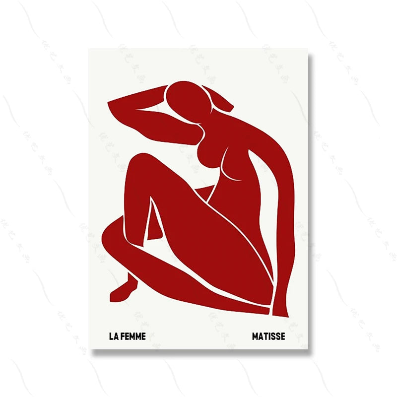 Red Gallery Wall Set Prints Bedroom Teenage Room Wall Pictures Trendy Girly Cool Cute Retro Posters YK2 Apartment Decor Murals