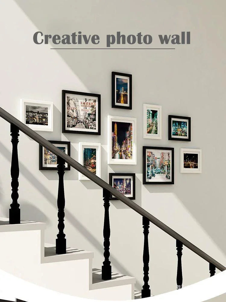 11pcs Picture Frames Photo Wall Home Decor Living Room Wall Mounted Set Pictures Frames for Restaurant Decoration