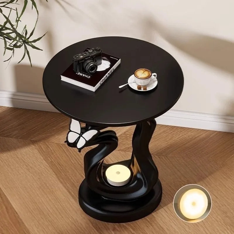 Artistic Creative Living Room End Tables Aesthetic Luxury Modern Nordic Sofa Side Coffee Table Waterproof Steadiness Home Decor