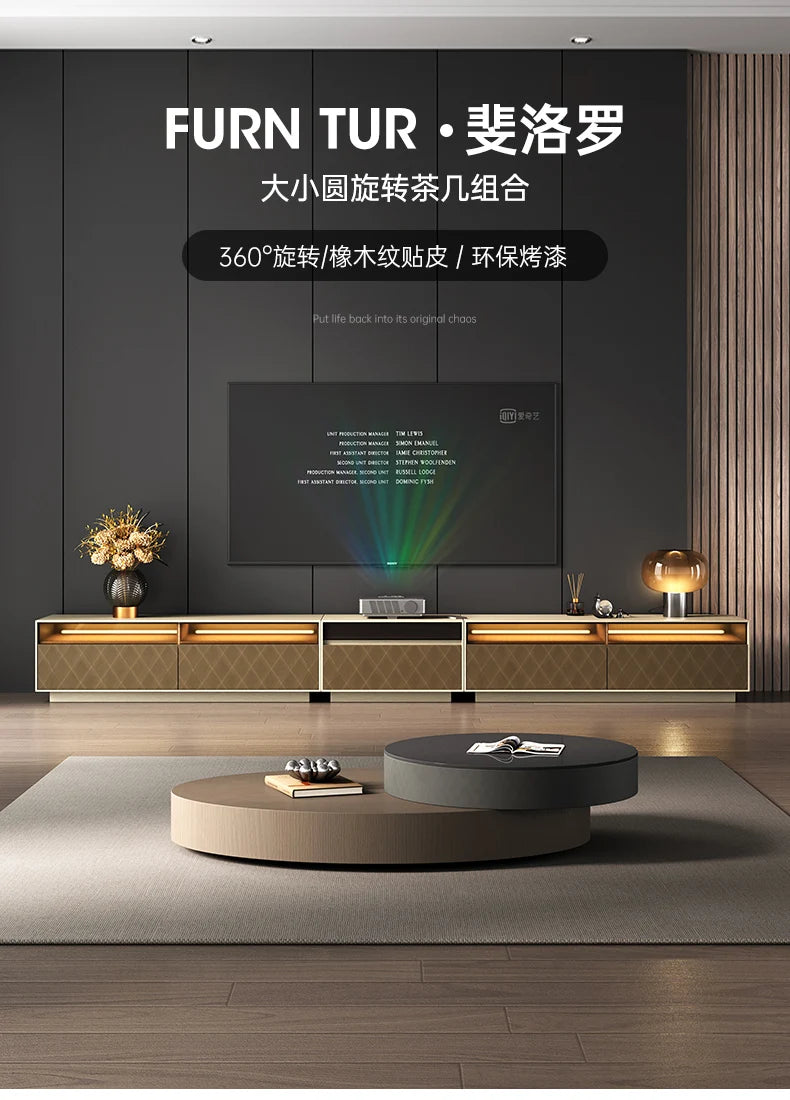 Design Luxury Coffee Table Living Room Storage Minimalist Books Tables Rotate Modern Mesa De Centro De Sala Home Furniture