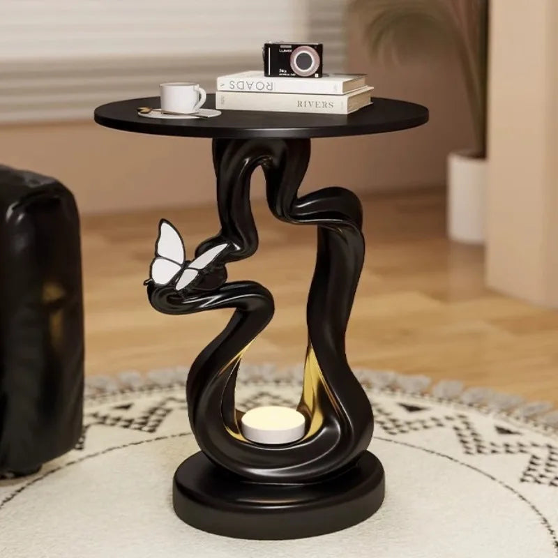 Artistic Creative Living Room End Tables Aesthetic Luxury Modern Nordic Sofa Side Coffee Table Waterproof Steadiness Home Decor