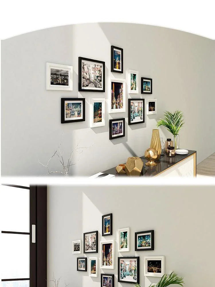 11pcs Picture Frames Photo Wall Home Decor Living Room Wall Mounted Set Pictures Frames for Restaurant Decoration