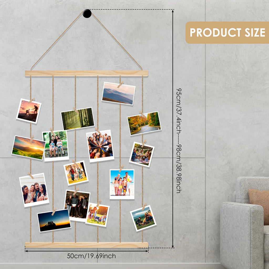 Wall Hanging Picture Frames Collage Wall Decor Photo Frames Hanging Multiple Pictures Hangers Photo Display for Home Room