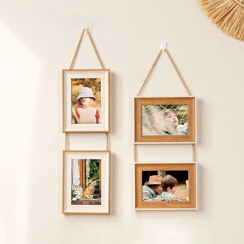 Collage Picture Frames,Hanging Photo Frame Set Display Vertical 5/6/7/8 inch Pictures Photo Postcard for Home Office Wall Decor