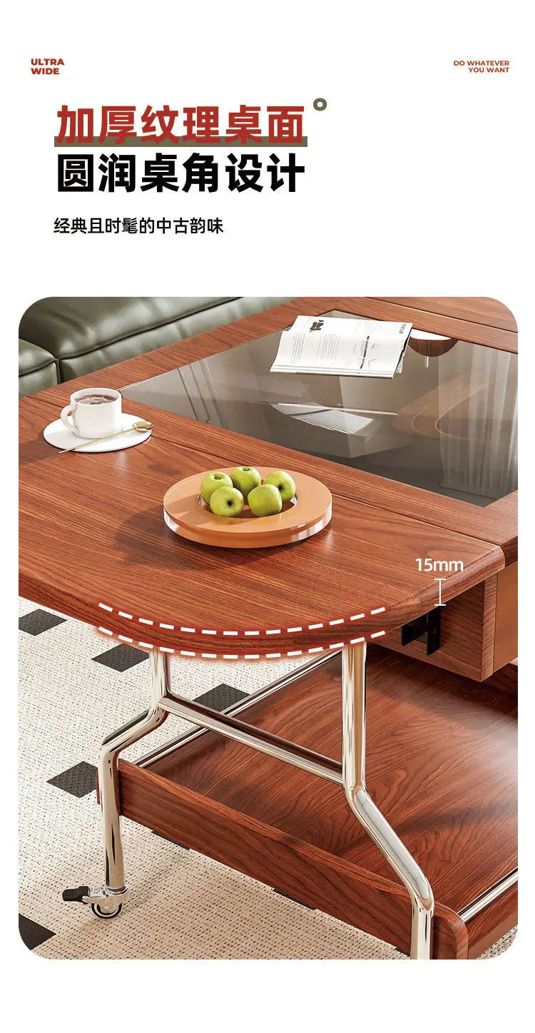 Living Room Coffee Tables Mobile Hotel Small Trolley Balcony Folding Side Table Auxiliary Lounge Center Furniture For Rooms