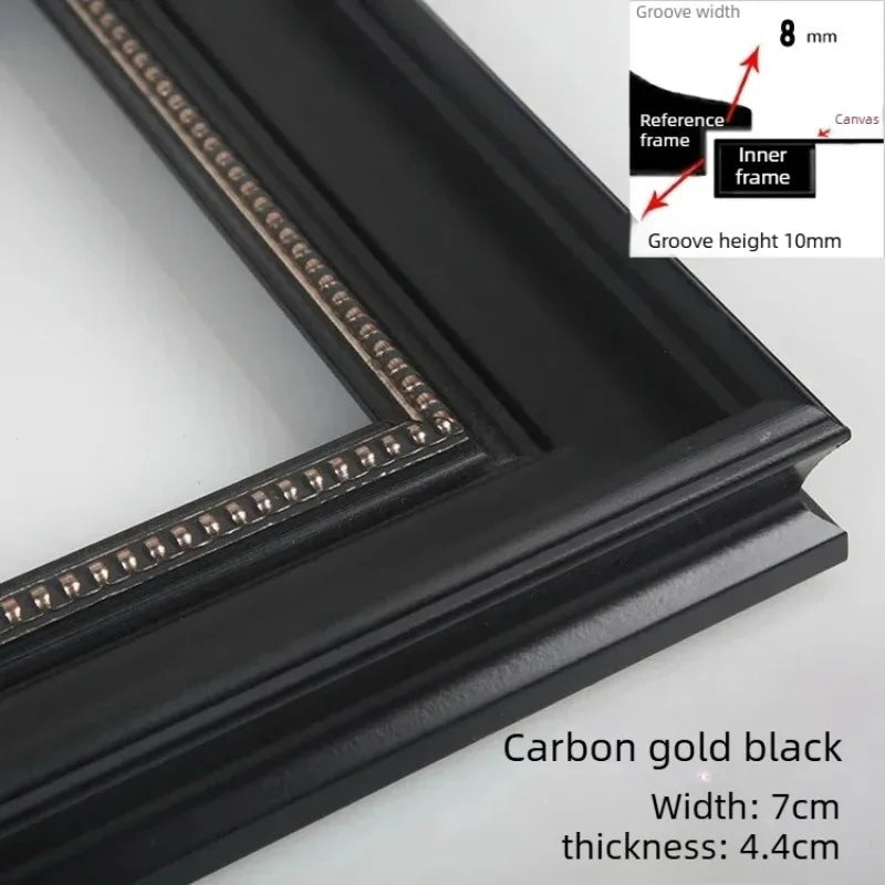 Elegant Luxury Frame European Art Gallery Antique Gravel Poster Frame Picture Vintage Wall Panels Cadre Photo Mural Home Decor