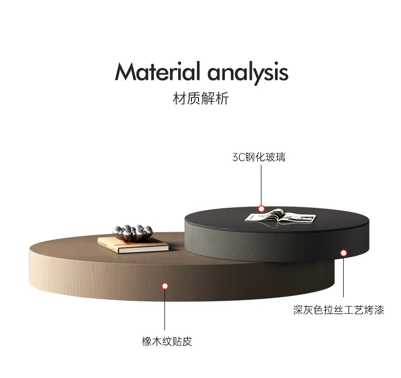 Design Luxury Coffee Table Living Room Storage Minimalist Books Tables Rotate Modern Mesa De Centro De Sala Home Furniture